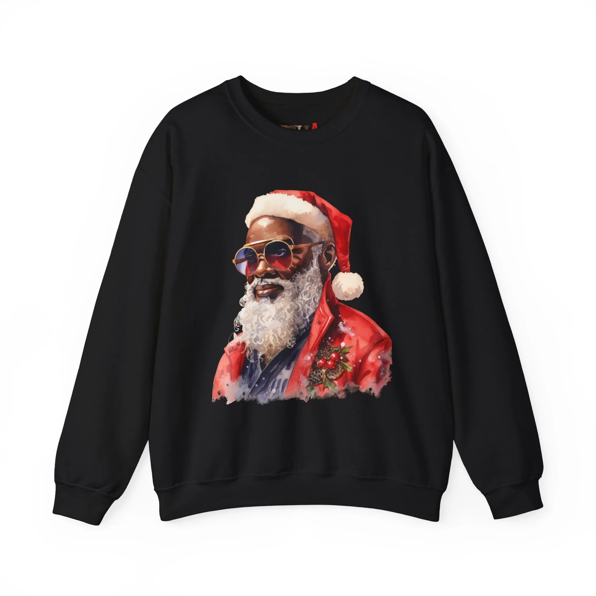 Black Santa 3 Unisex Heavy Blend™ Crewneck Sweatshirt