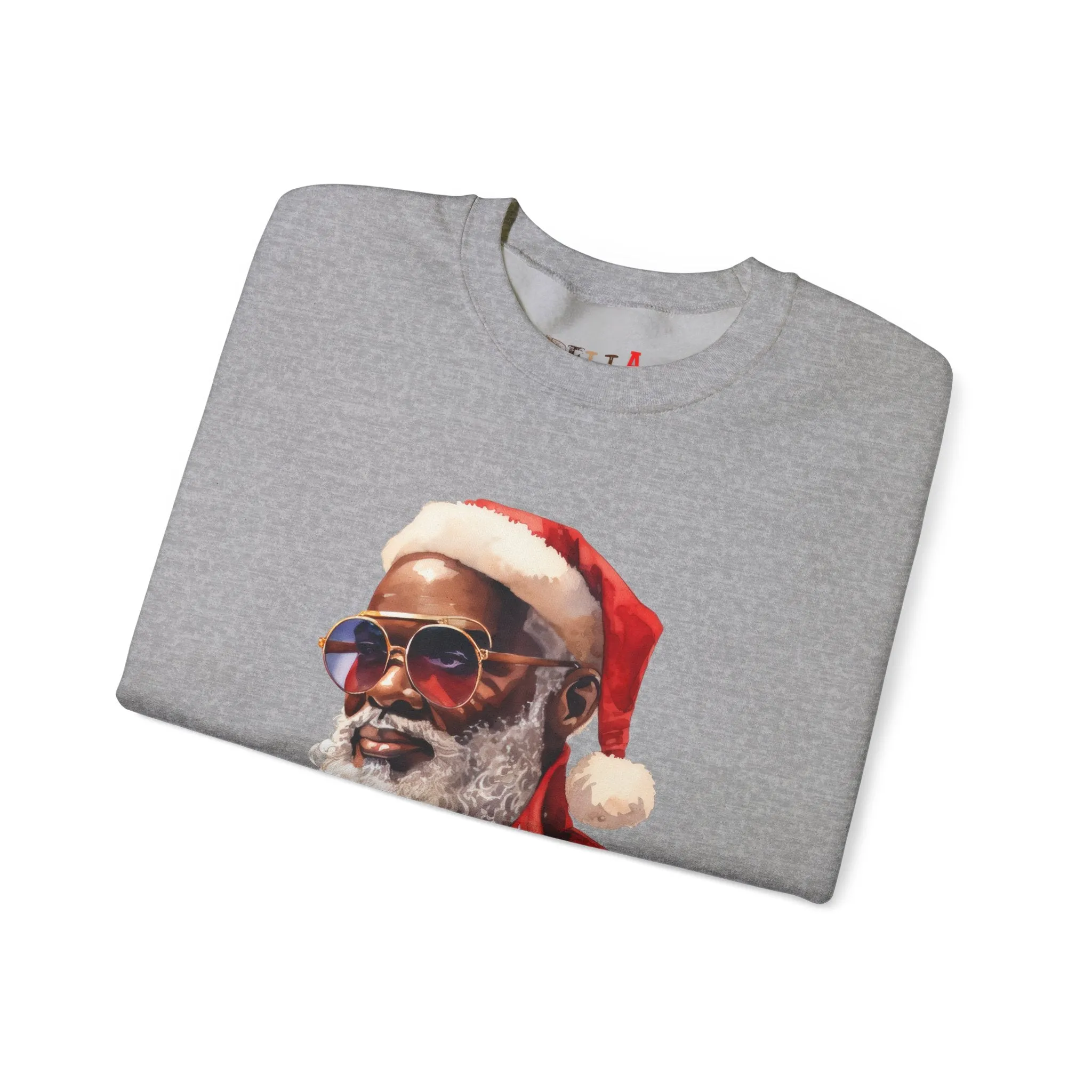 Black Santa 3 Unisex Heavy Blend™ Crewneck Sweatshirt