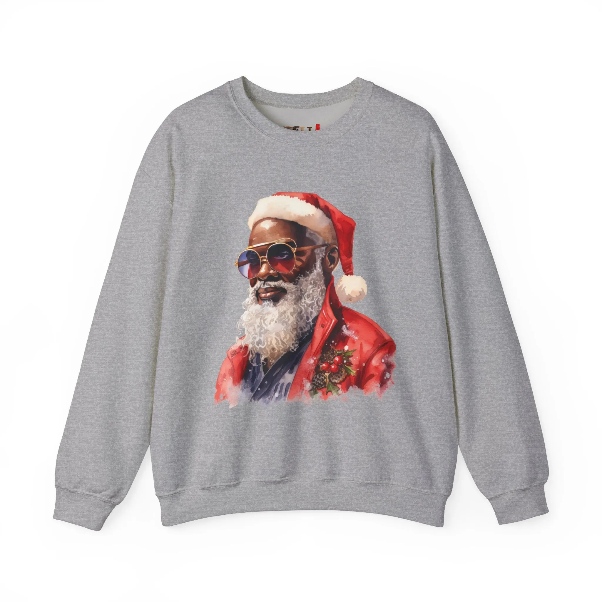 Black Santa 3 Unisex Heavy Blend™ Crewneck Sweatshirt