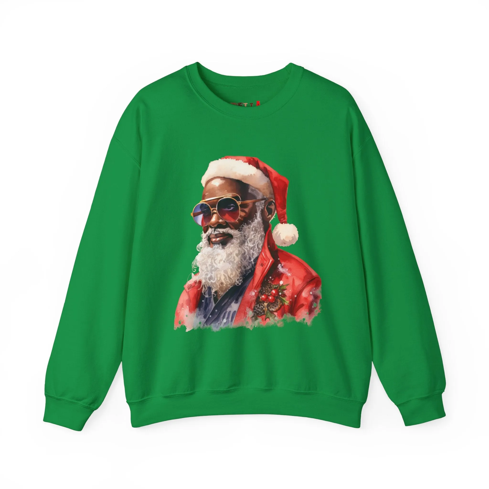 Black Santa 3 Unisex Heavy Blend™ Crewneck Sweatshirt