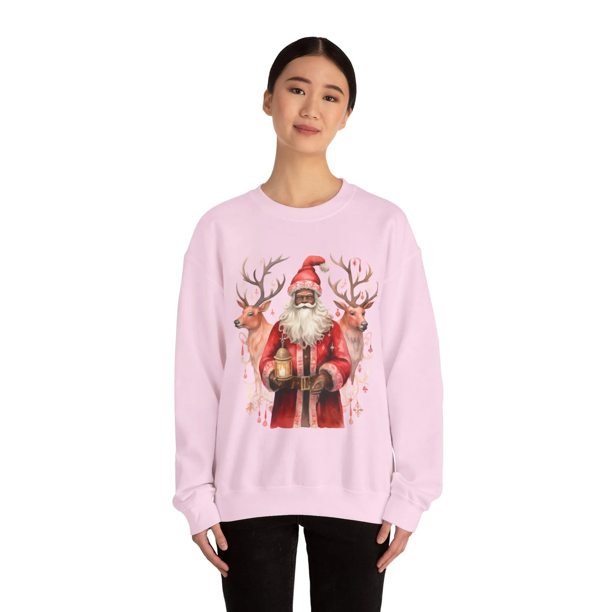 Black Santa 51 Unisex Heavy Blend™ Crewneck Sweatshirt