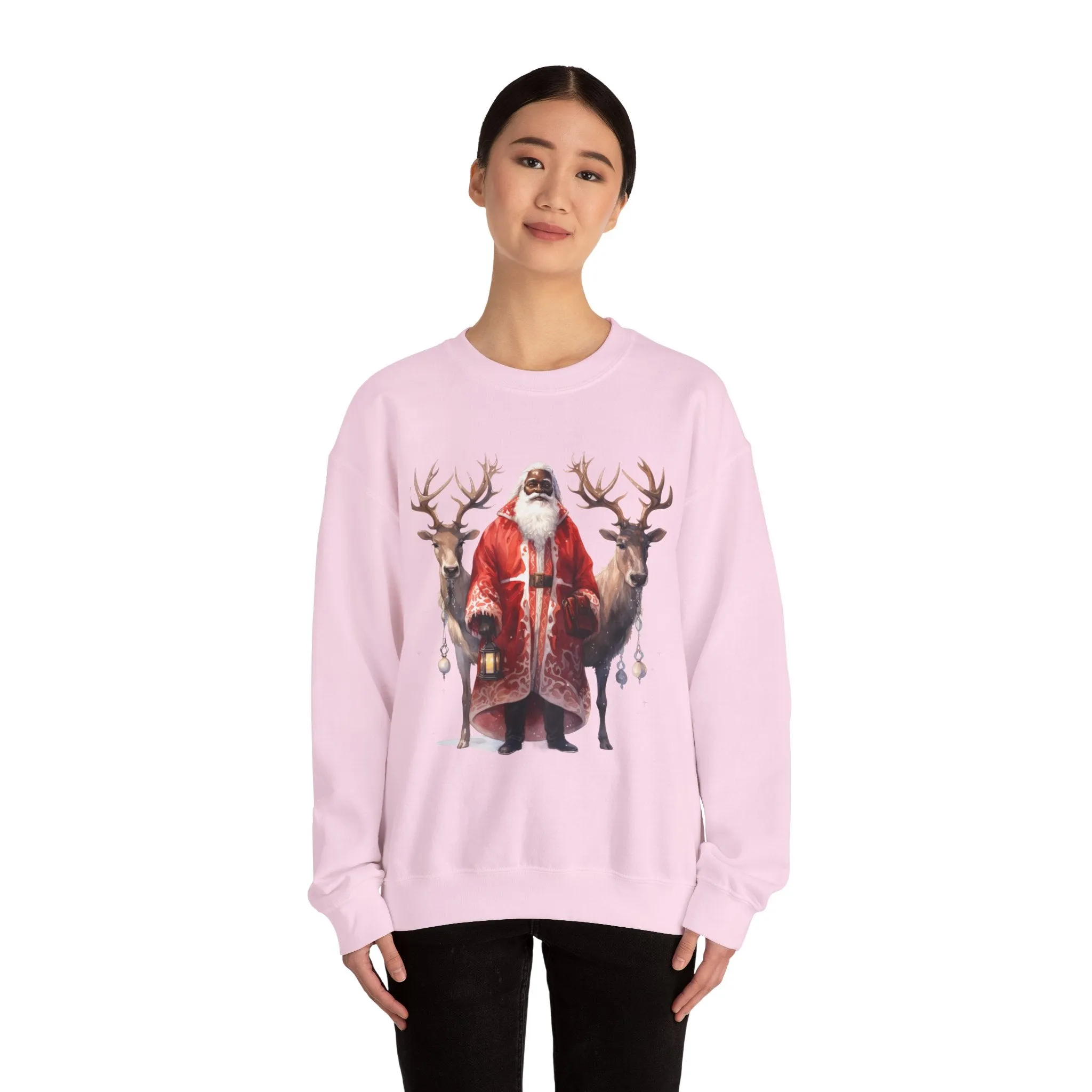 Black Santa 56 Unisex Heavy Blend™ Crewneck Sweatshirt