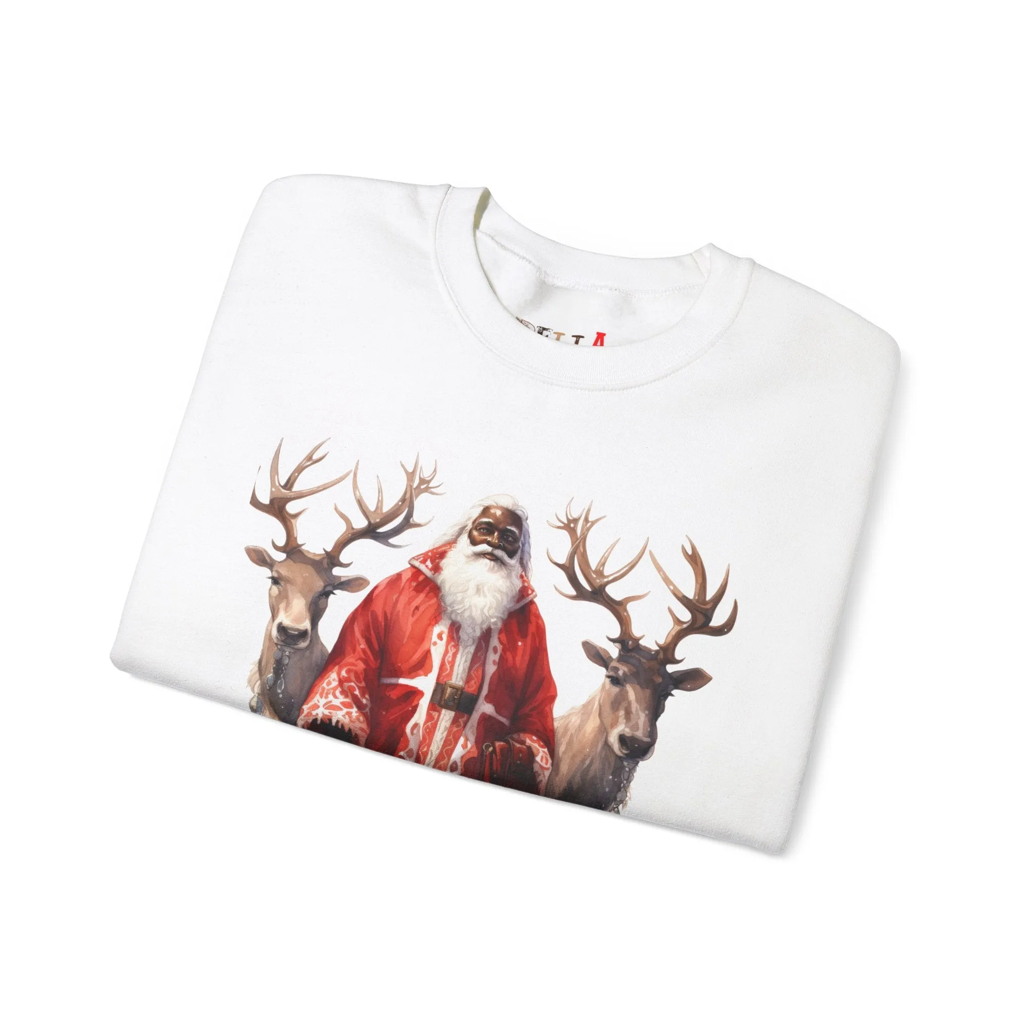 Black Santa 56 Unisex Heavy Blend™ Crewneck Sweatshirt