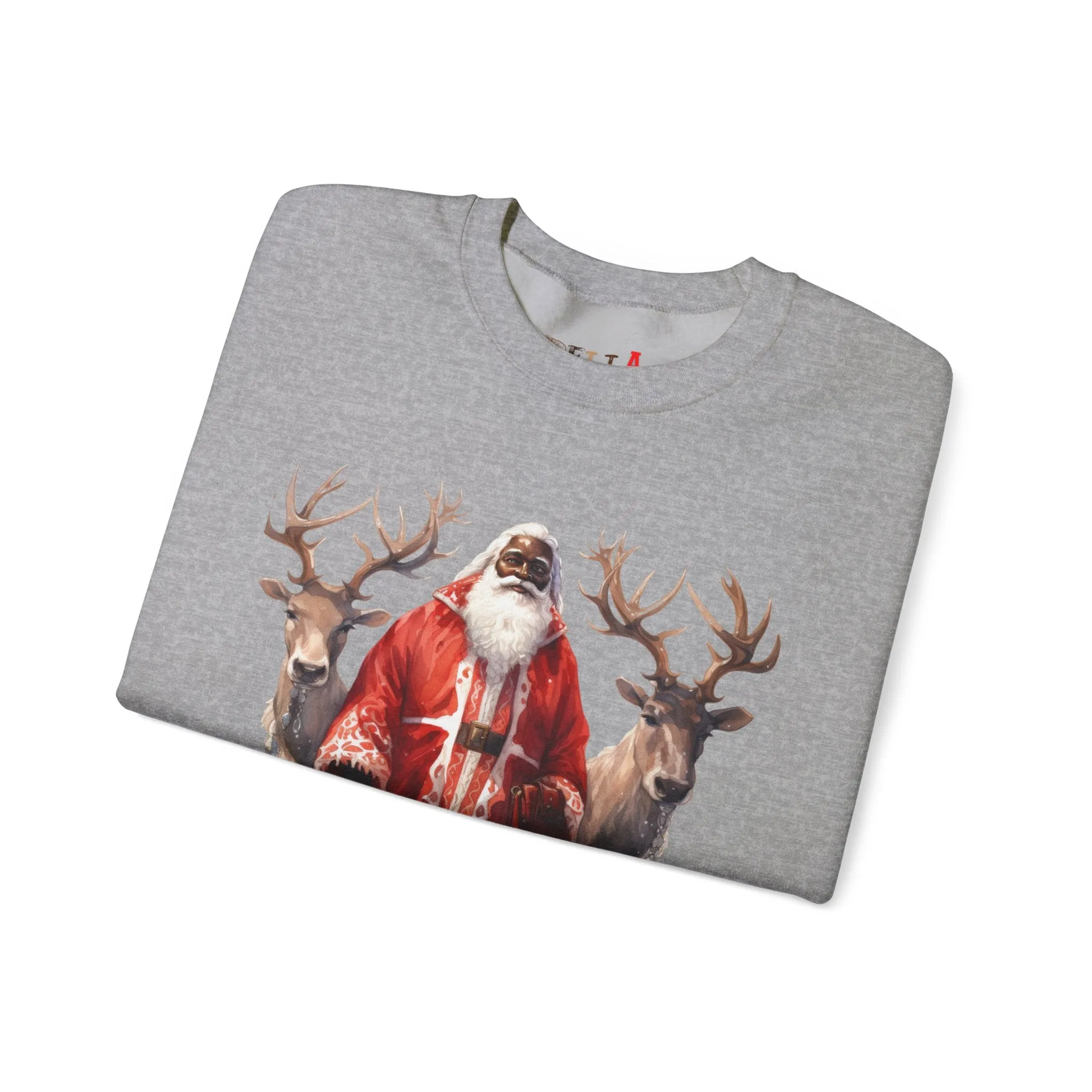 Black Santa 56 Unisex Heavy Blend™ Crewneck Sweatshirt