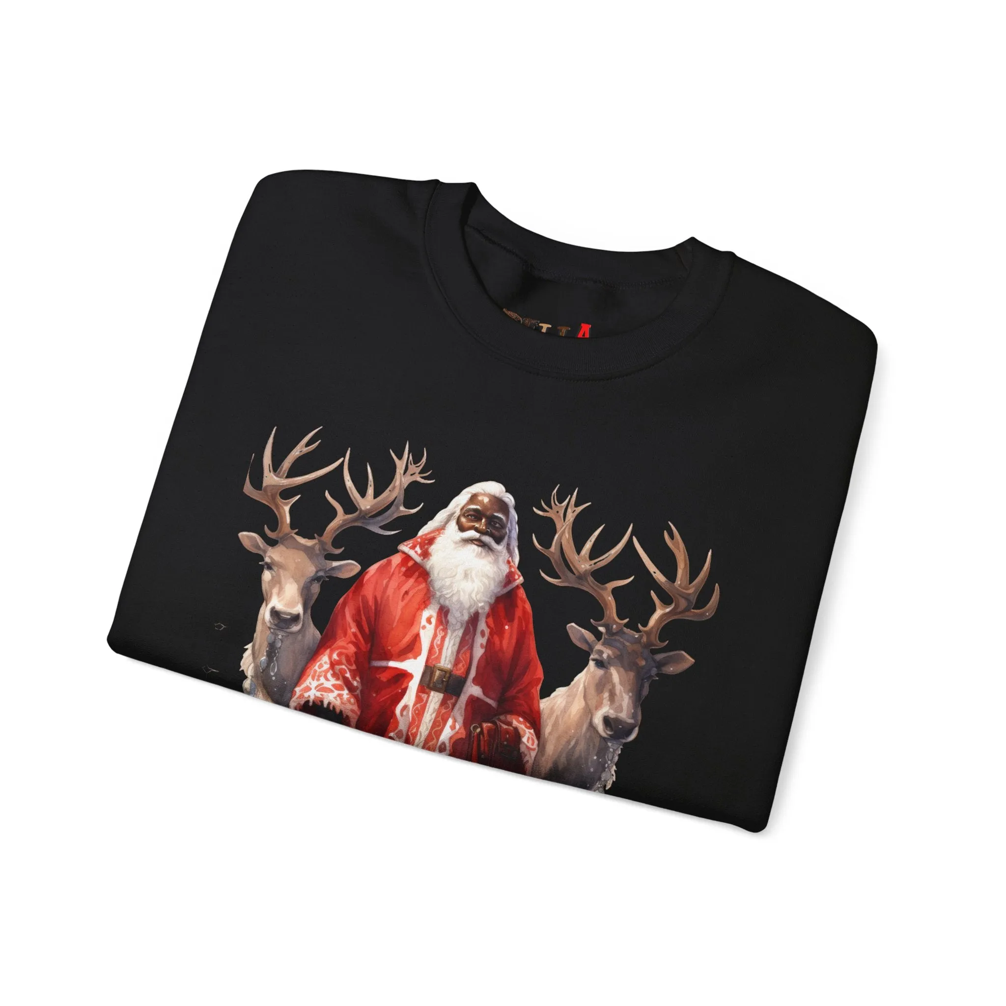 Black Santa 56 Unisex Heavy Blend™ Crewneck Sweatshirt