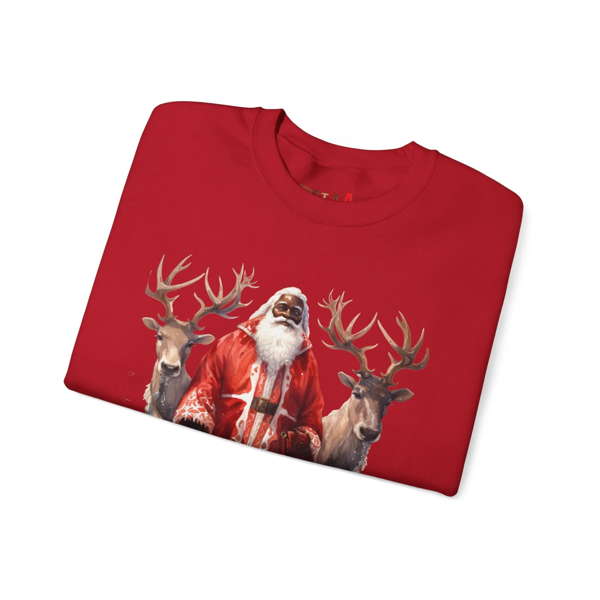 Black Santa 56 Unisex Heavy Blend™ Crewneck Sweatshirt