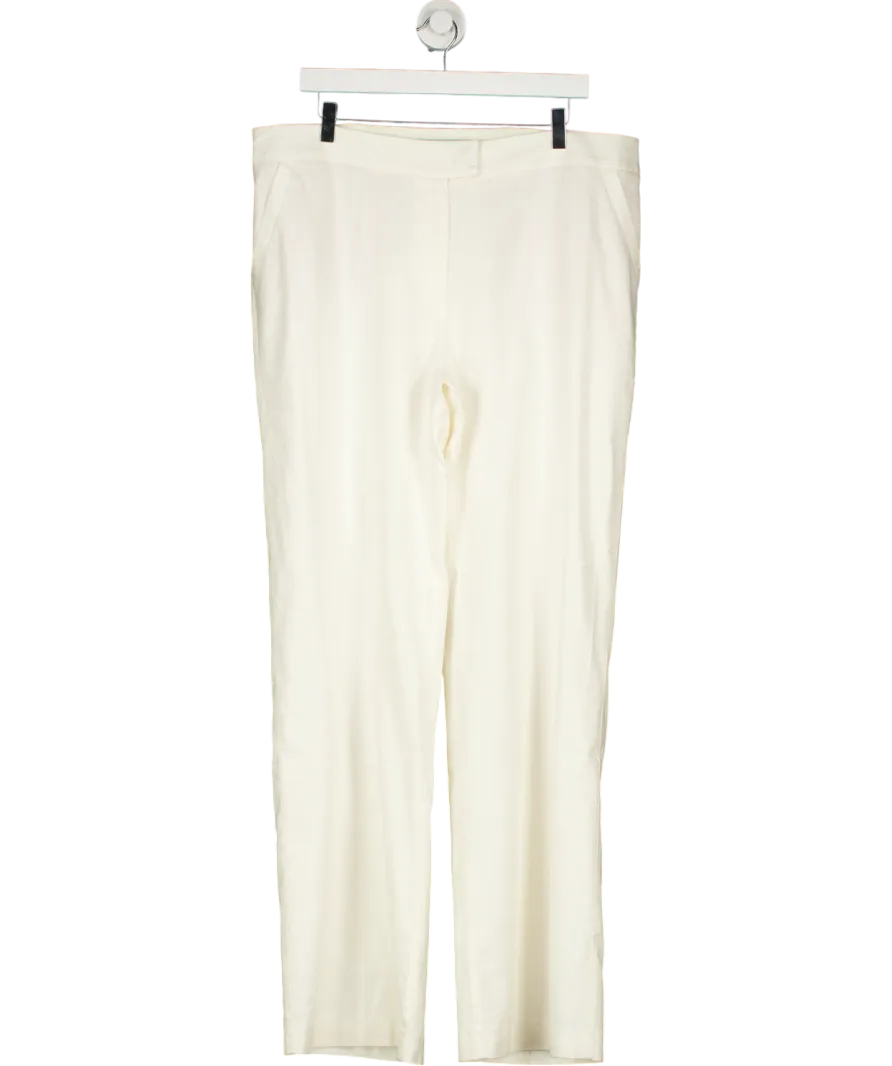Boden White Mina Linen Trouser Long length UK 18
