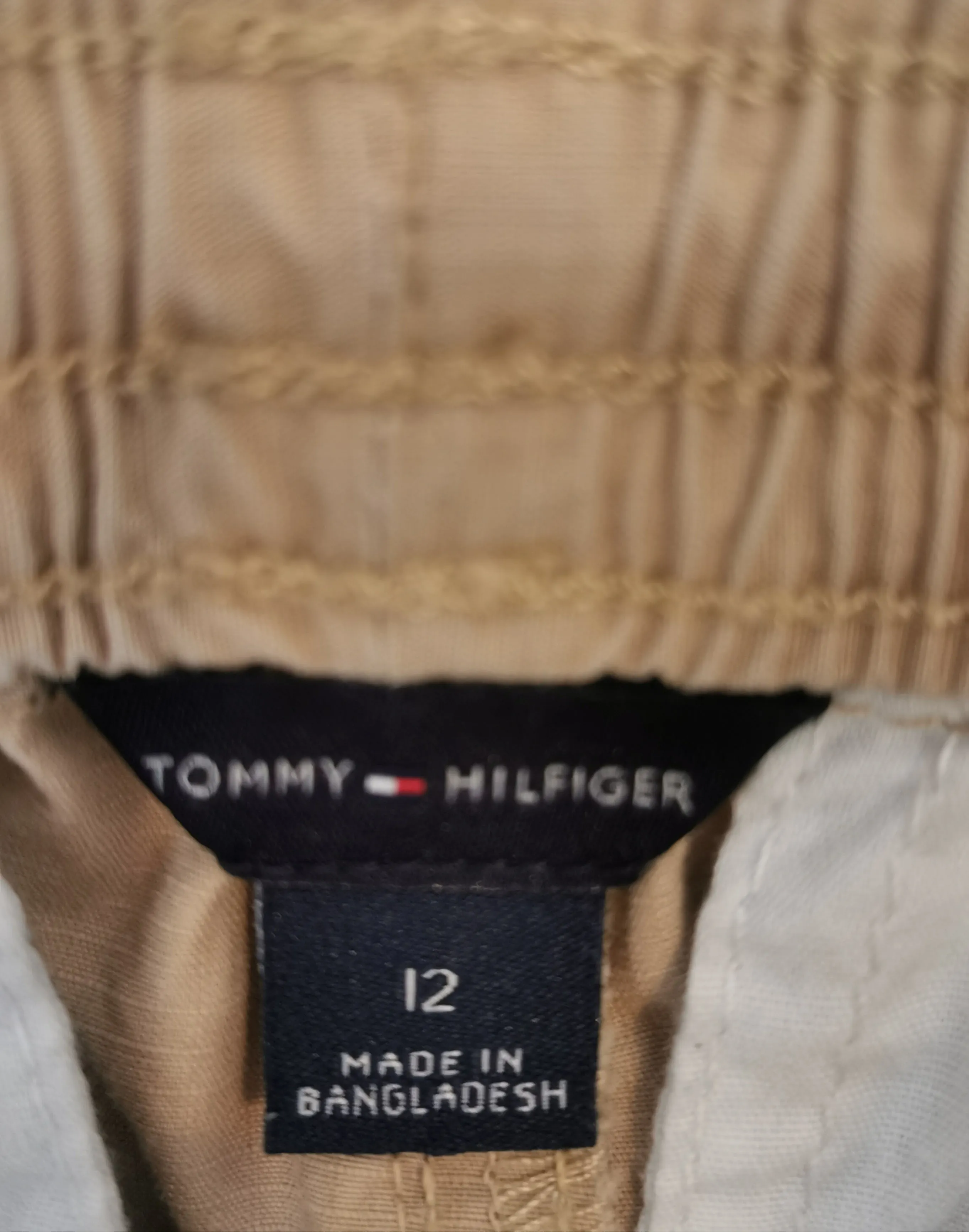 BOY SIZE 12 YEARS - TOMMY HILFIGER, Cream Cargo Pants VGUC B48