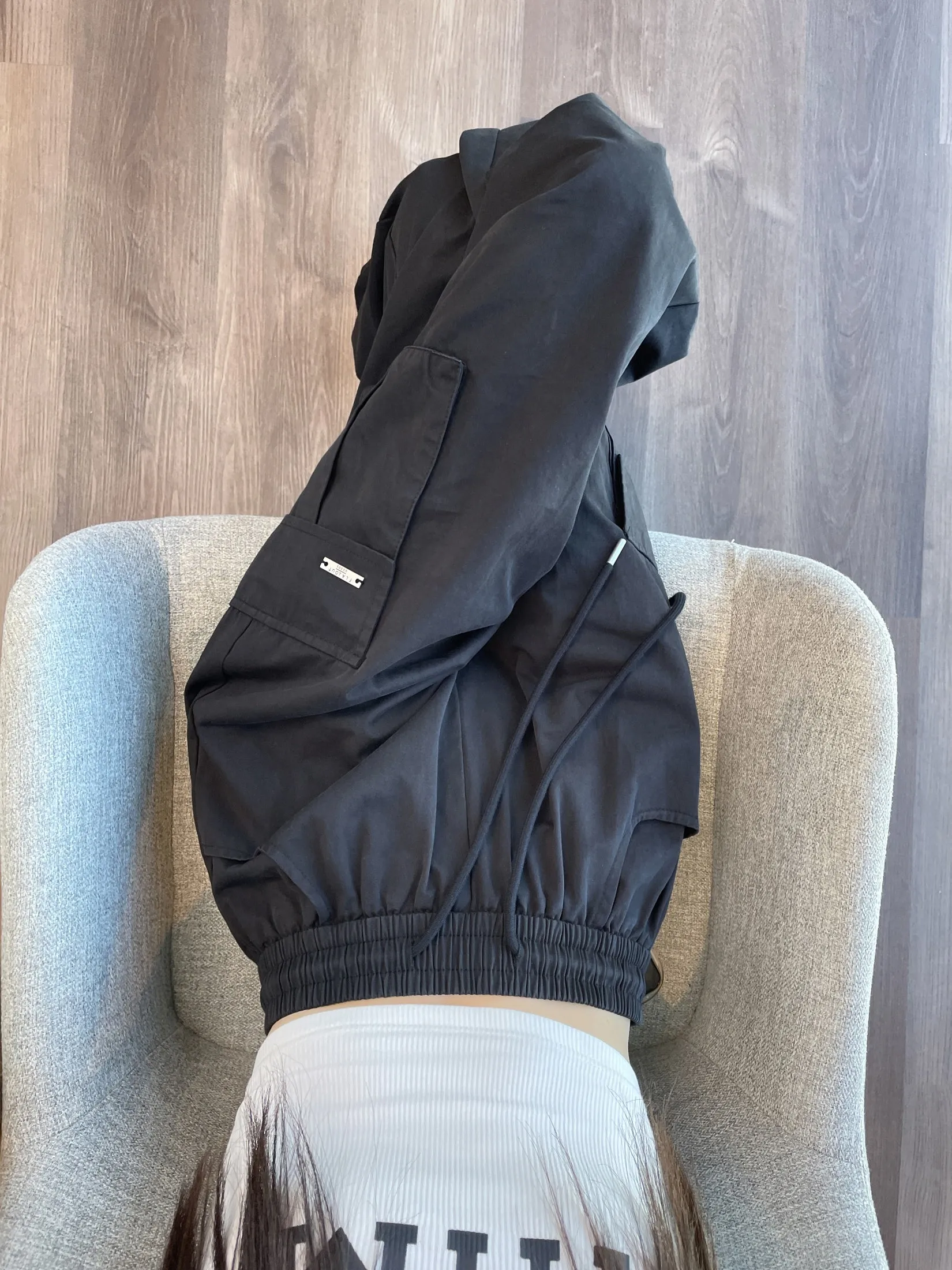 Breathable Solid Color Cargo Pants with Comfort and Drawstring Cuffs
