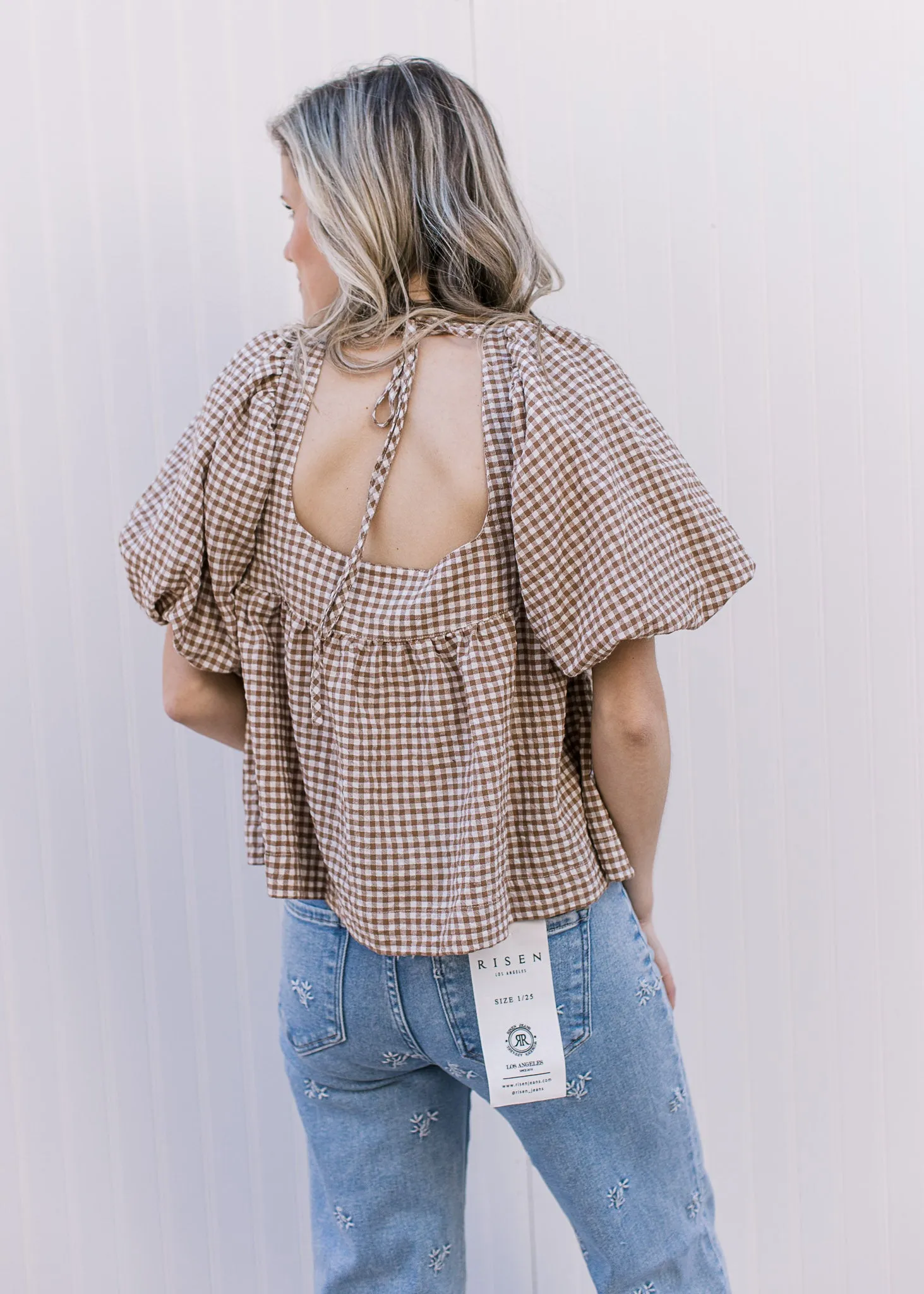 Brown Checks Top