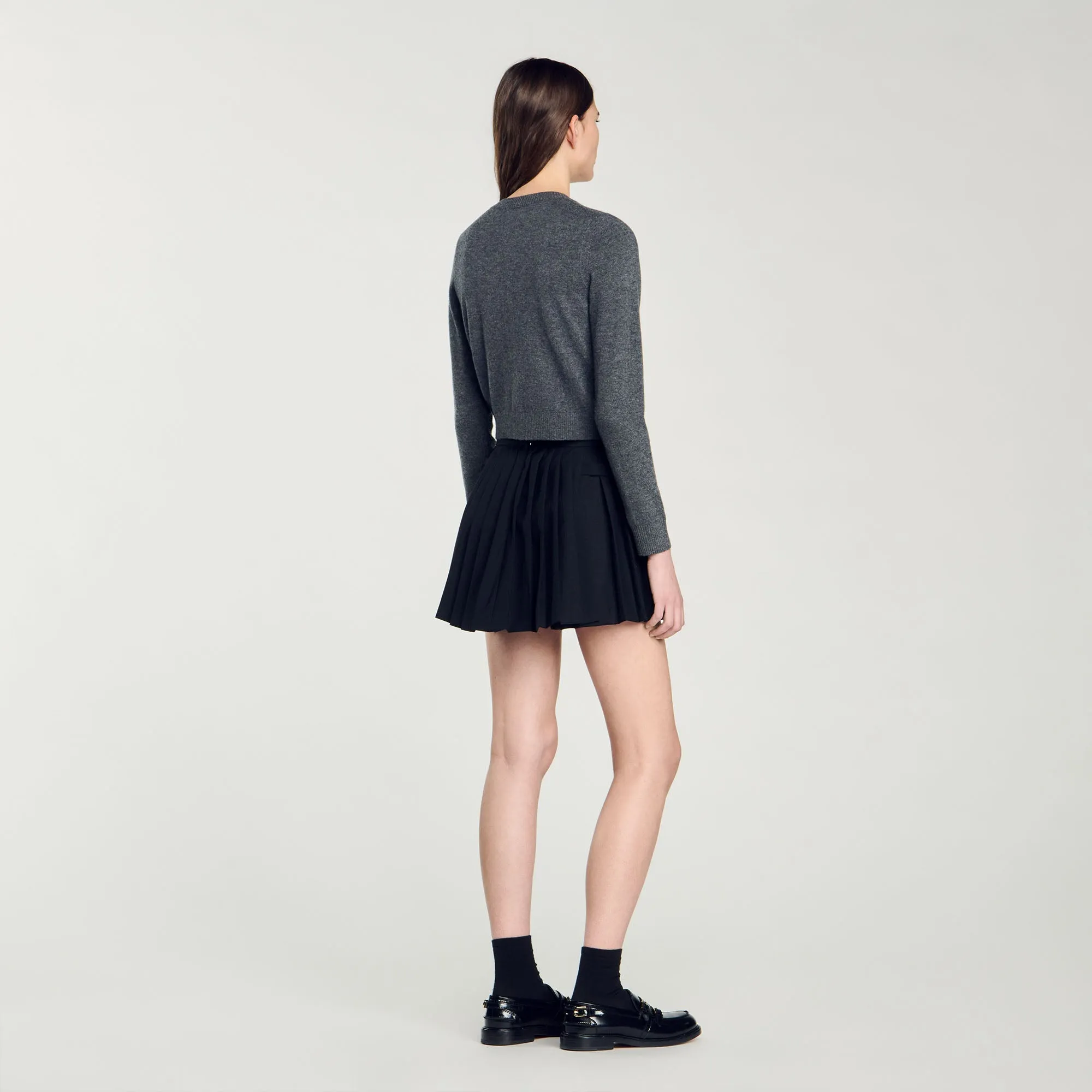 Bruyeres Wool And Cashmere Cardigan Dark Grey