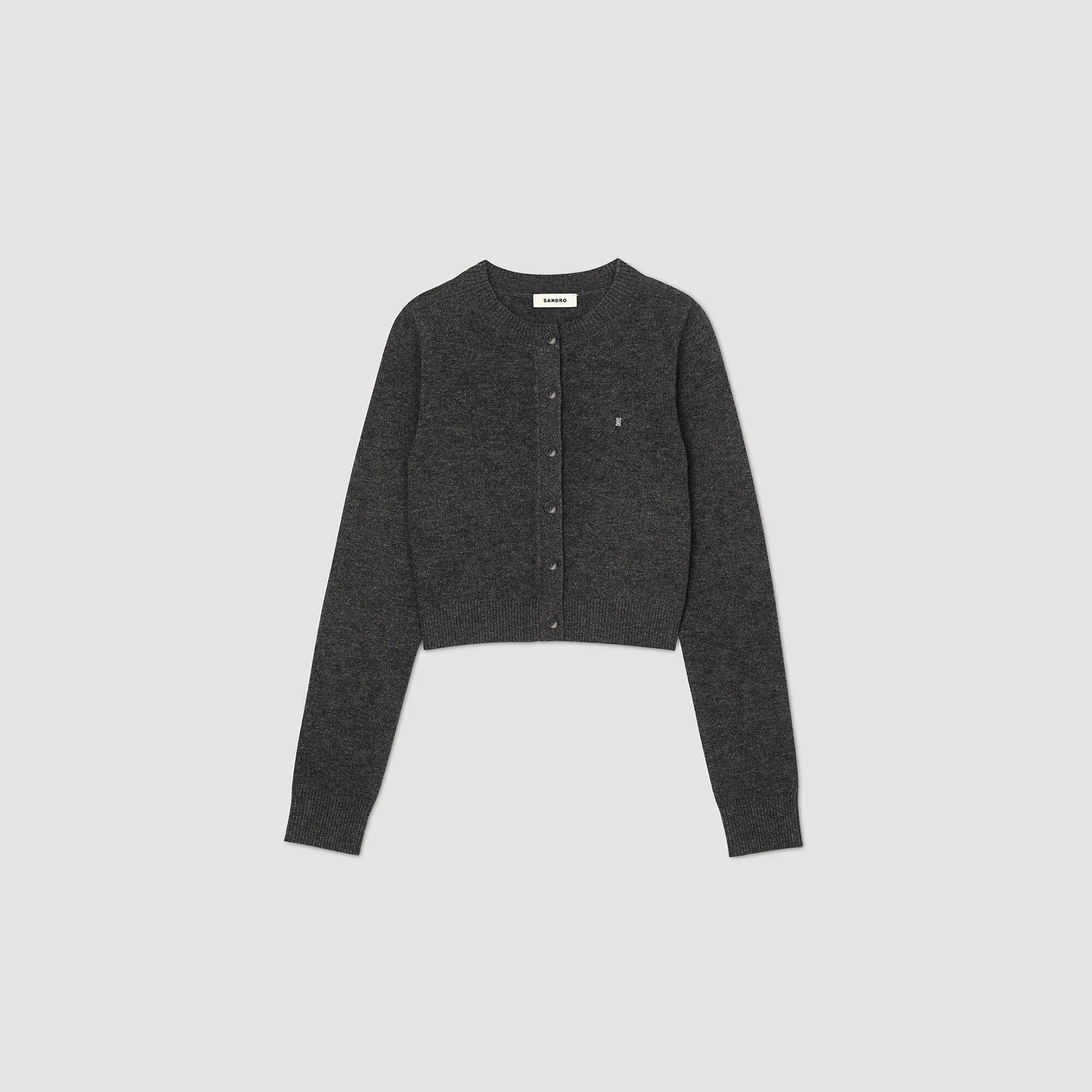 Bruyeres Wool And Cashmere Cardigan Dark Grey