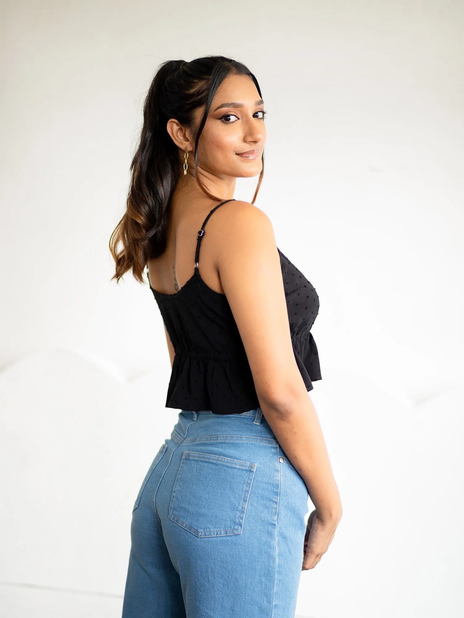 Bustier Detail Front Tie Up Top