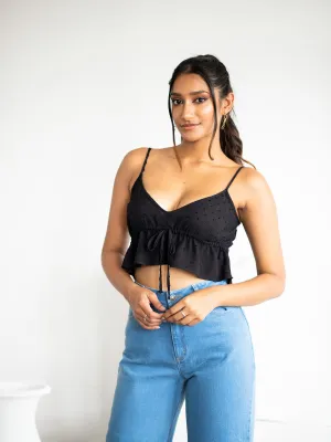 Bustier Detail Front Tie Up Top