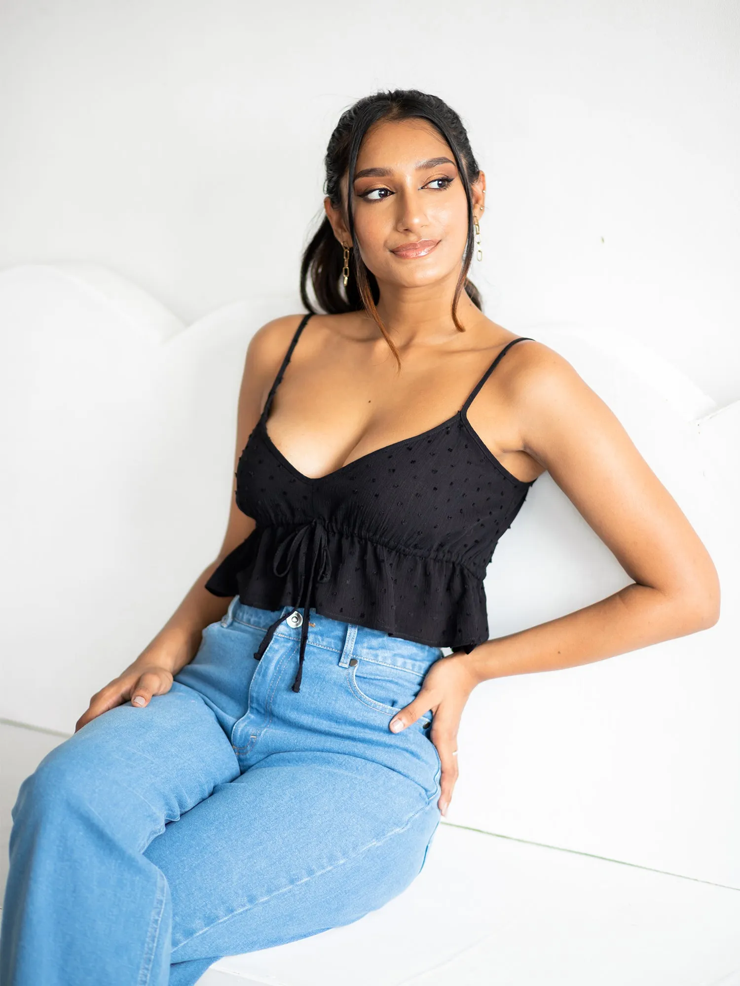 Bustier Detail Front Tie Up Top