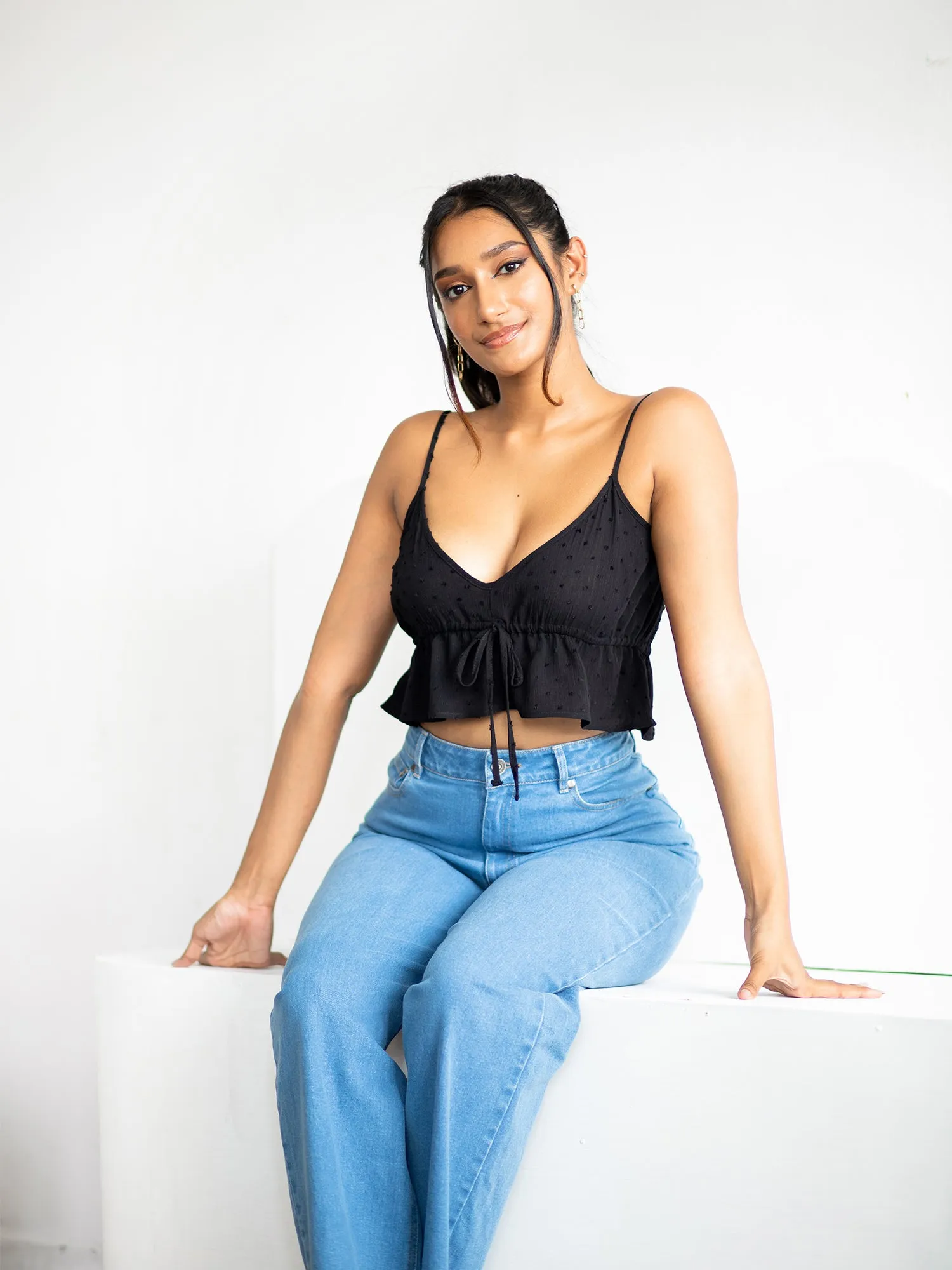 Bustier Detail Front Tie Up Top
