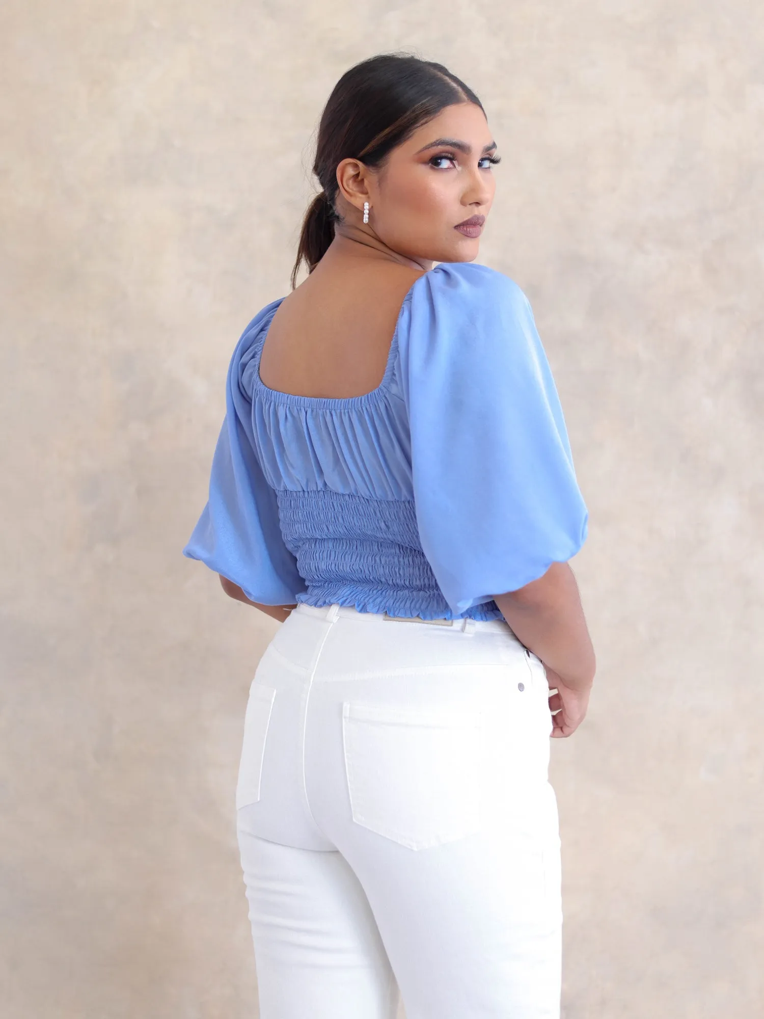 Bustier Detail Front Tie-Up Top
