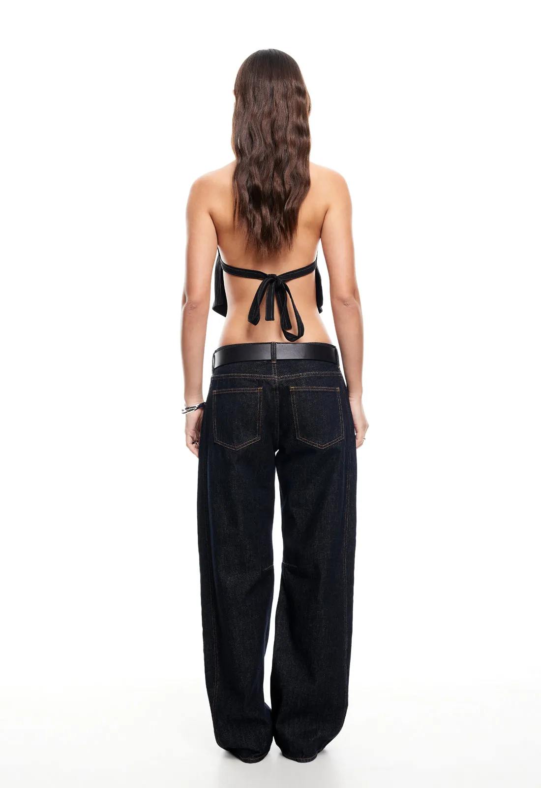 BUTTERFLY TIE TOP - ONYX PINSTRIPE
