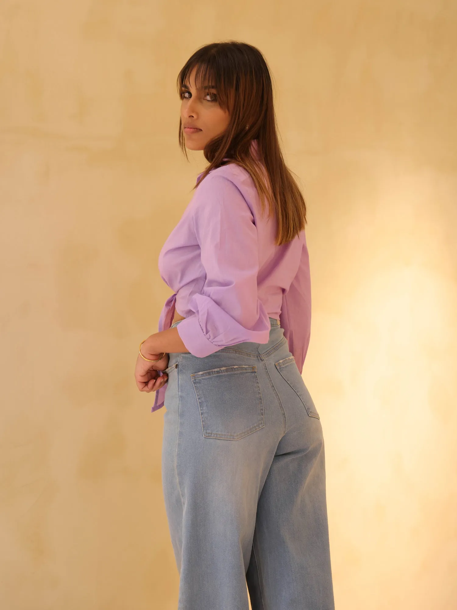 Button Down Front Tie Up Top
