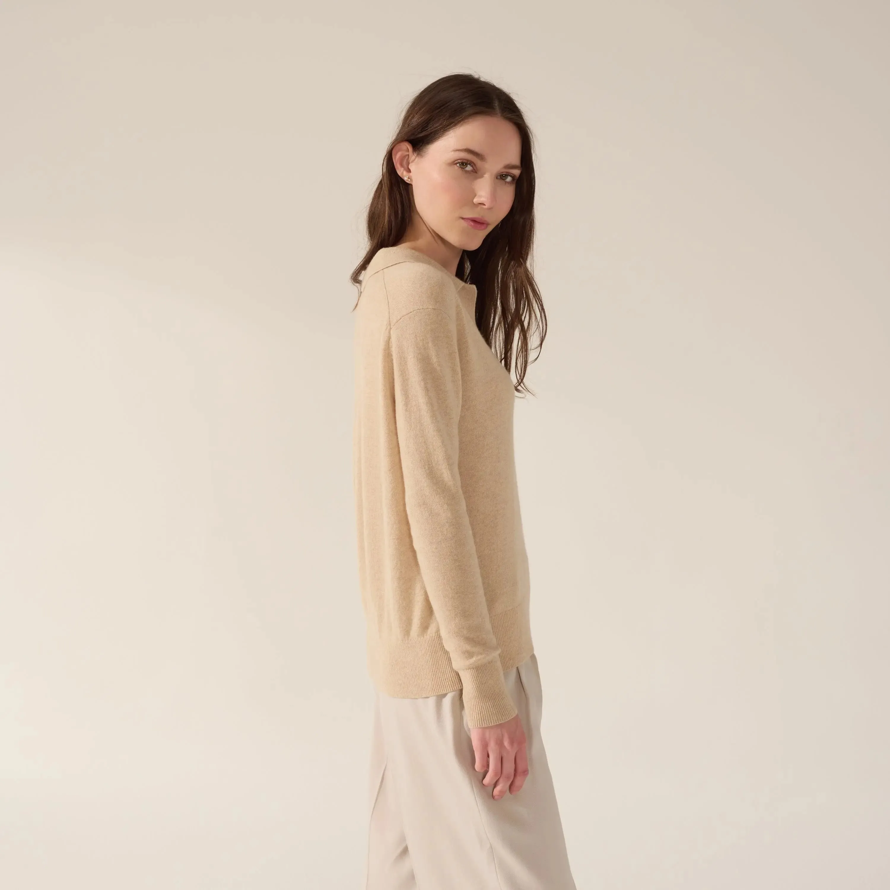 Camila Airy Collared cashmere Sweater by Italic