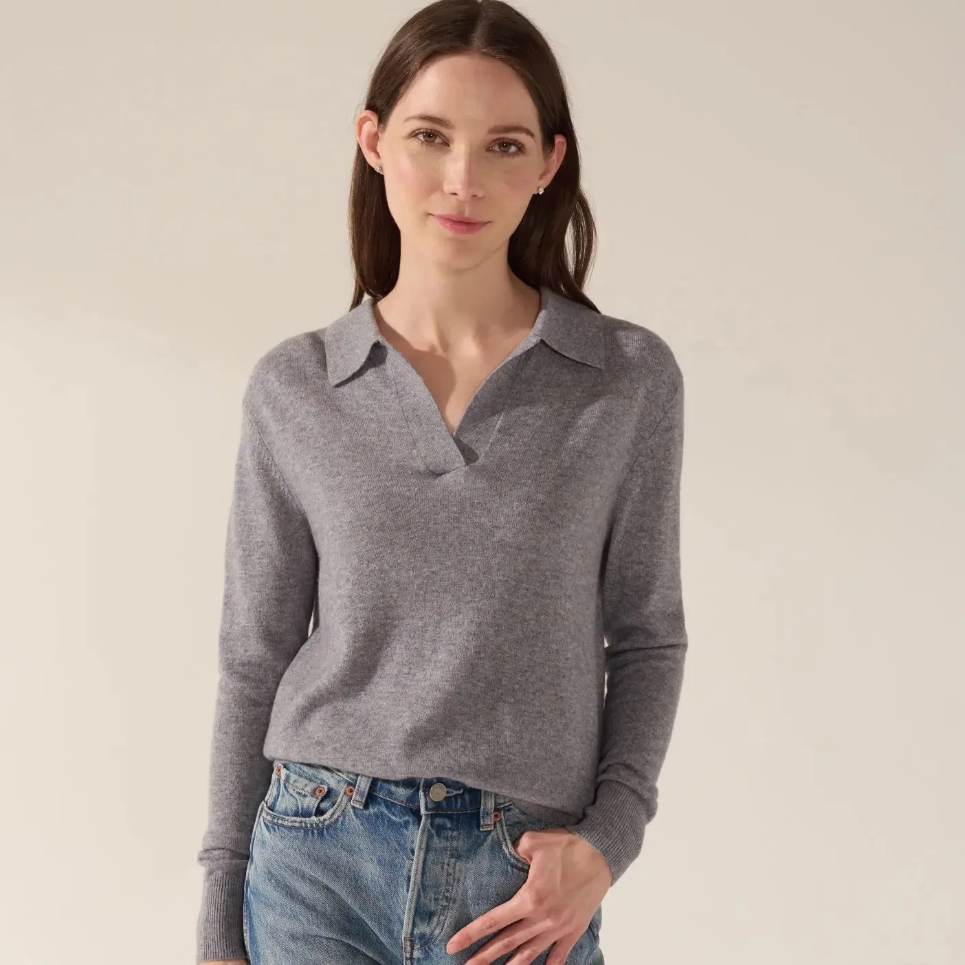 Camila Airy Collared cashmere Sweater by Italic