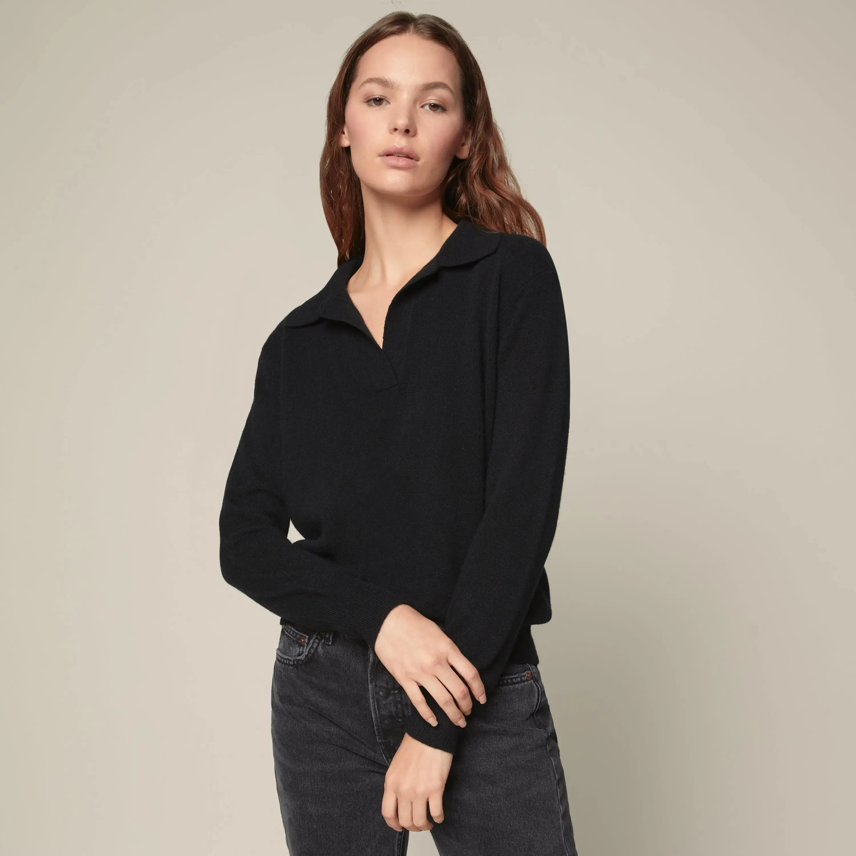 Camila Airy Collared cashmere Sweater by Italic