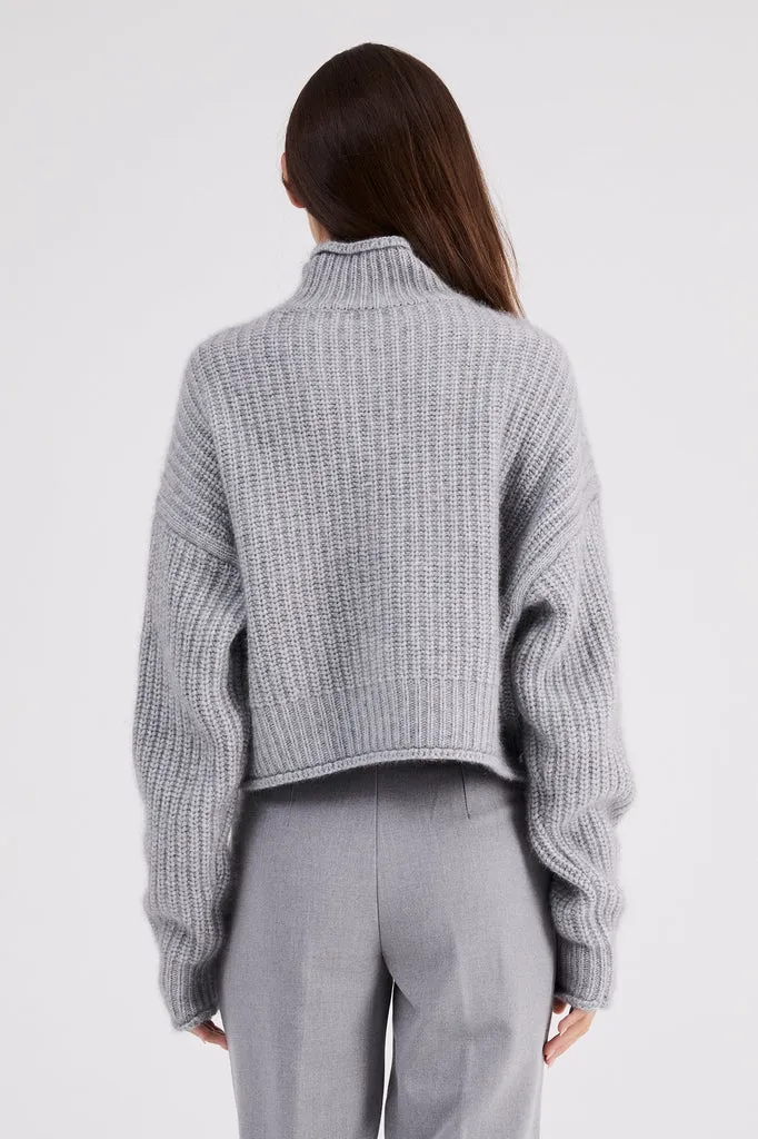 Carole Cashmere Sweater - Pebble Grey