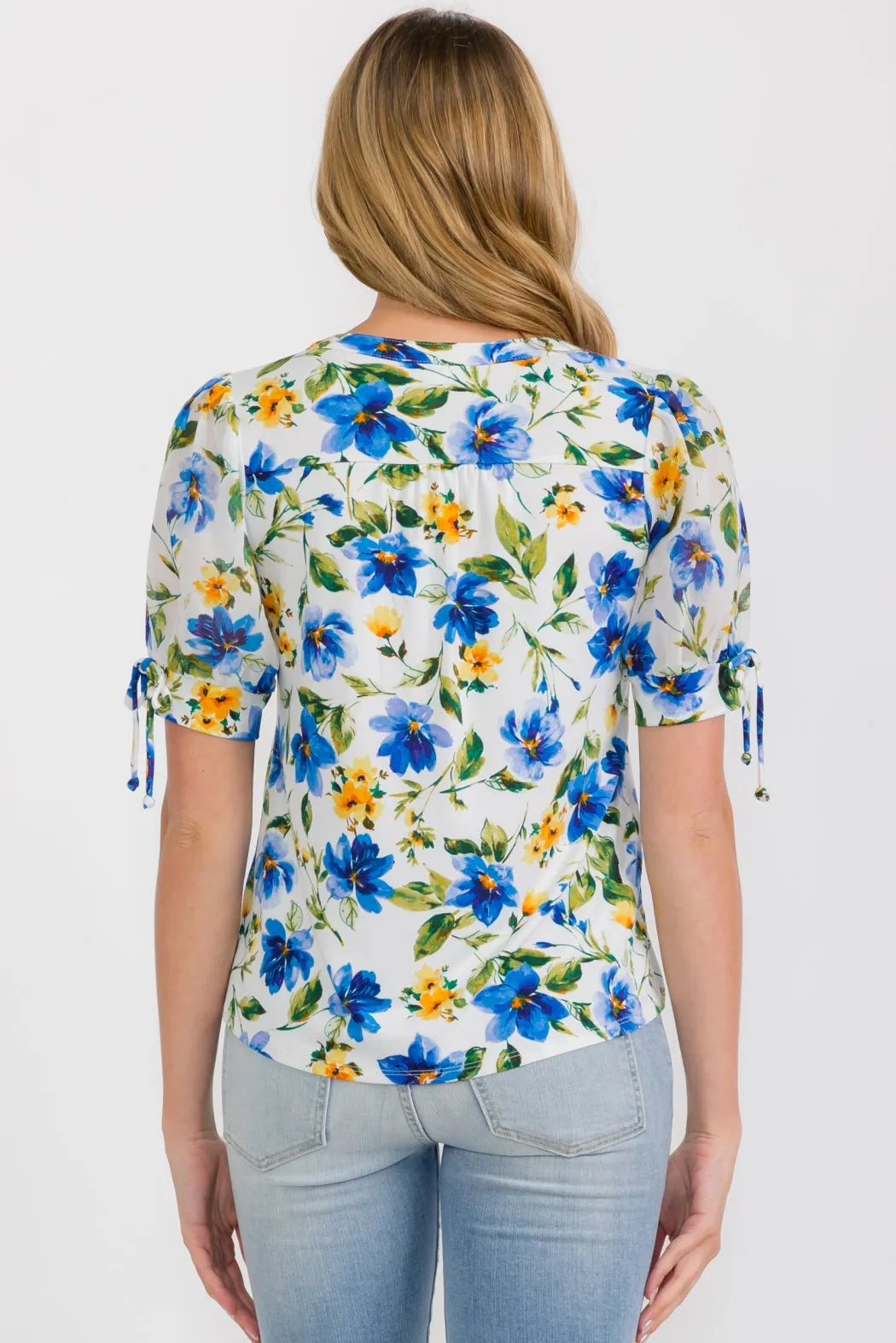 CASCADE RUFFLE TIE SHIRT