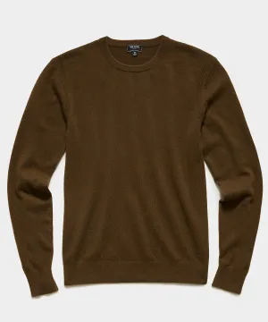 Cashmere Crewneck Sweater in Olive