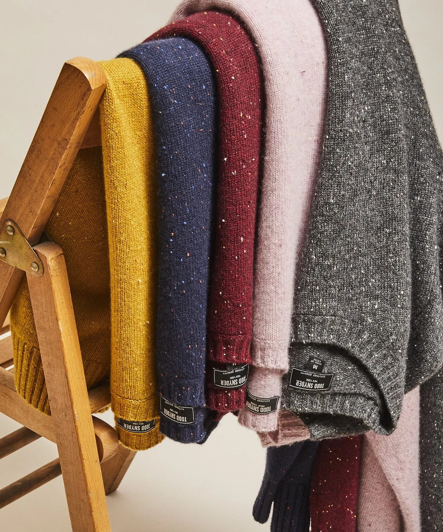 Cashmere Donegal Crew in Navy