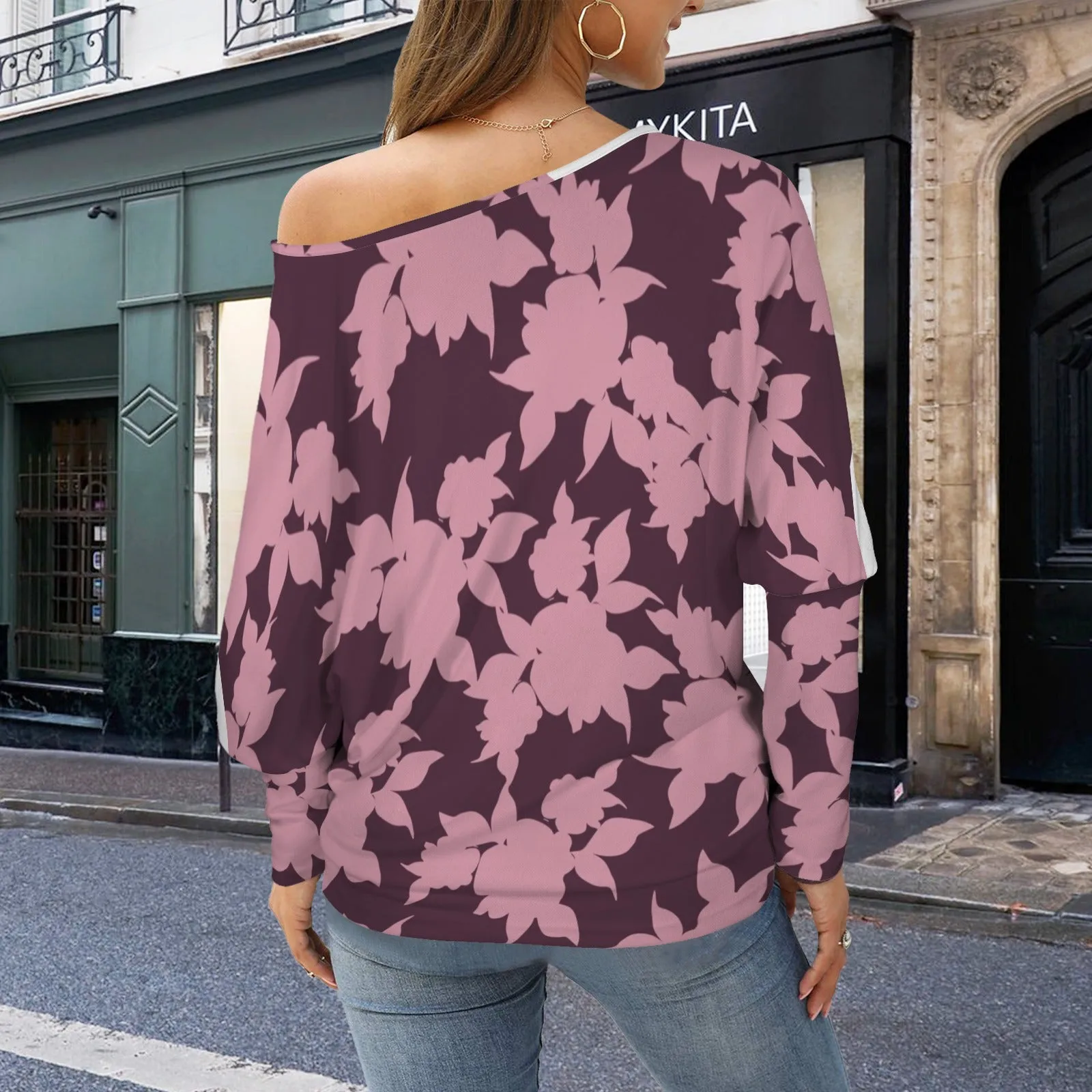 Casual Long Sleeve Off Shoulder Sweater