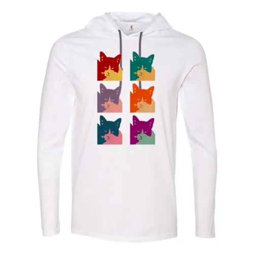Cat's Today Long Sleeve Hooded T-Shirt