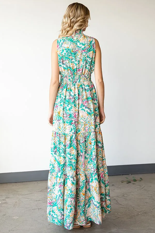 Chasing Butterflies Sleeveless Maxi Dress - Final Sale