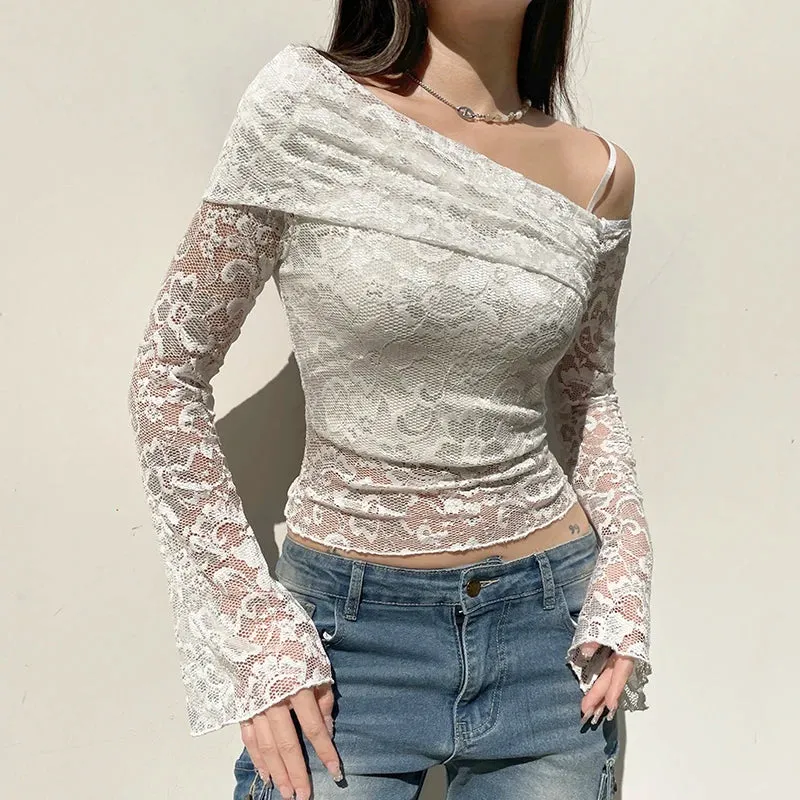Cher Lace Off Shoulder Top
