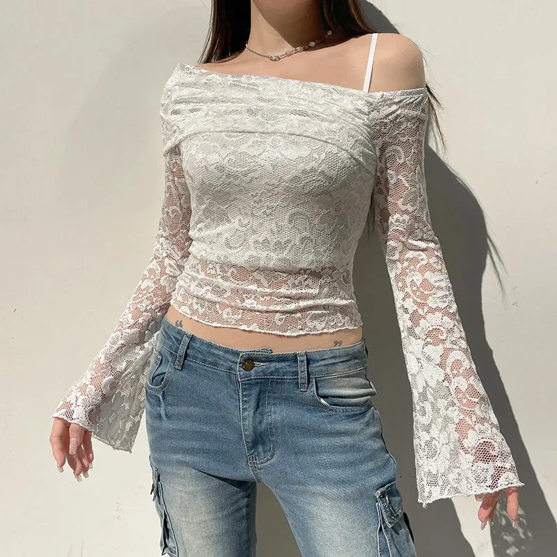 Cher Lace Off Shoulder Top