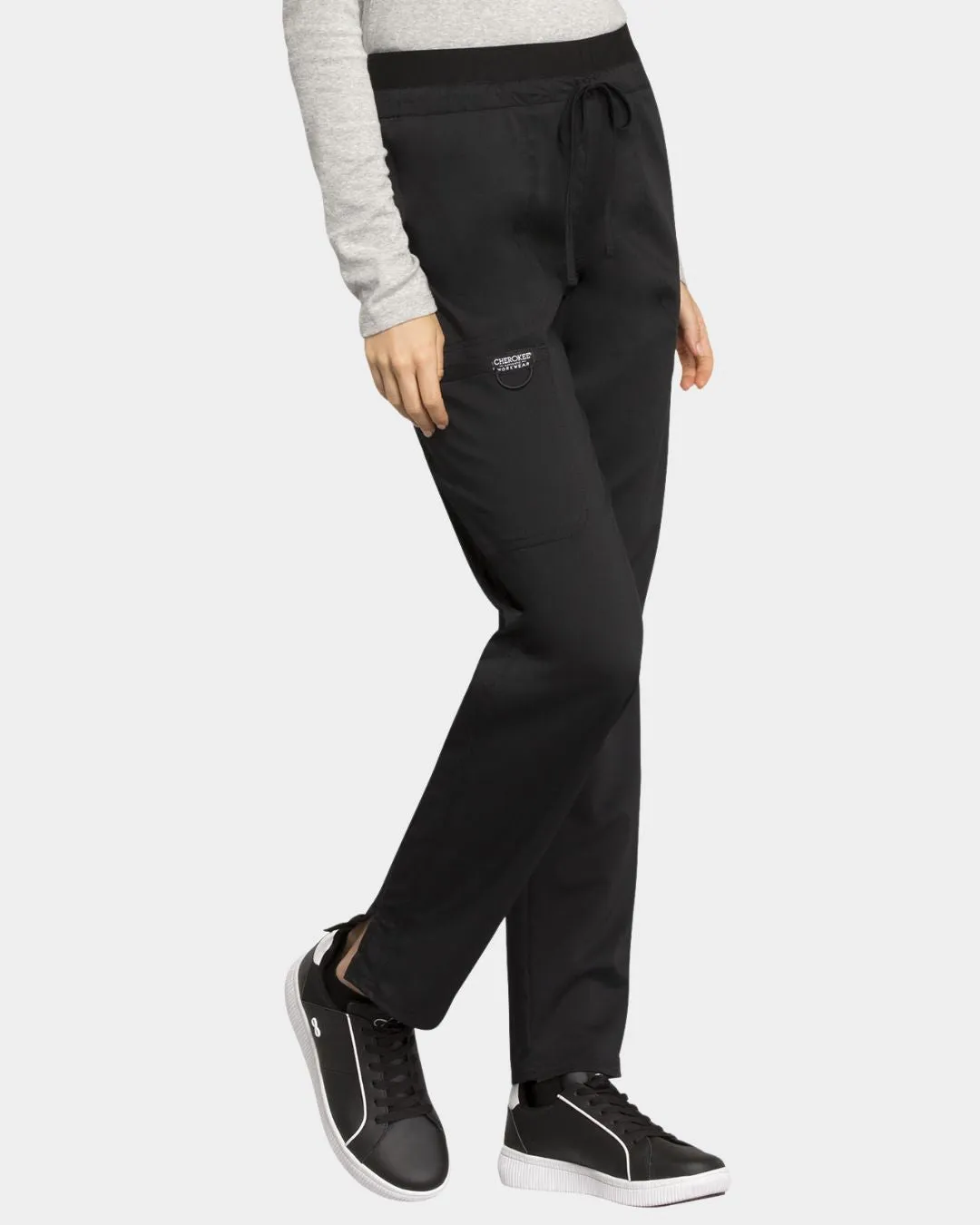 Cherokee Womens Mid Rise Straight Leg Pull-on Pant - WW110