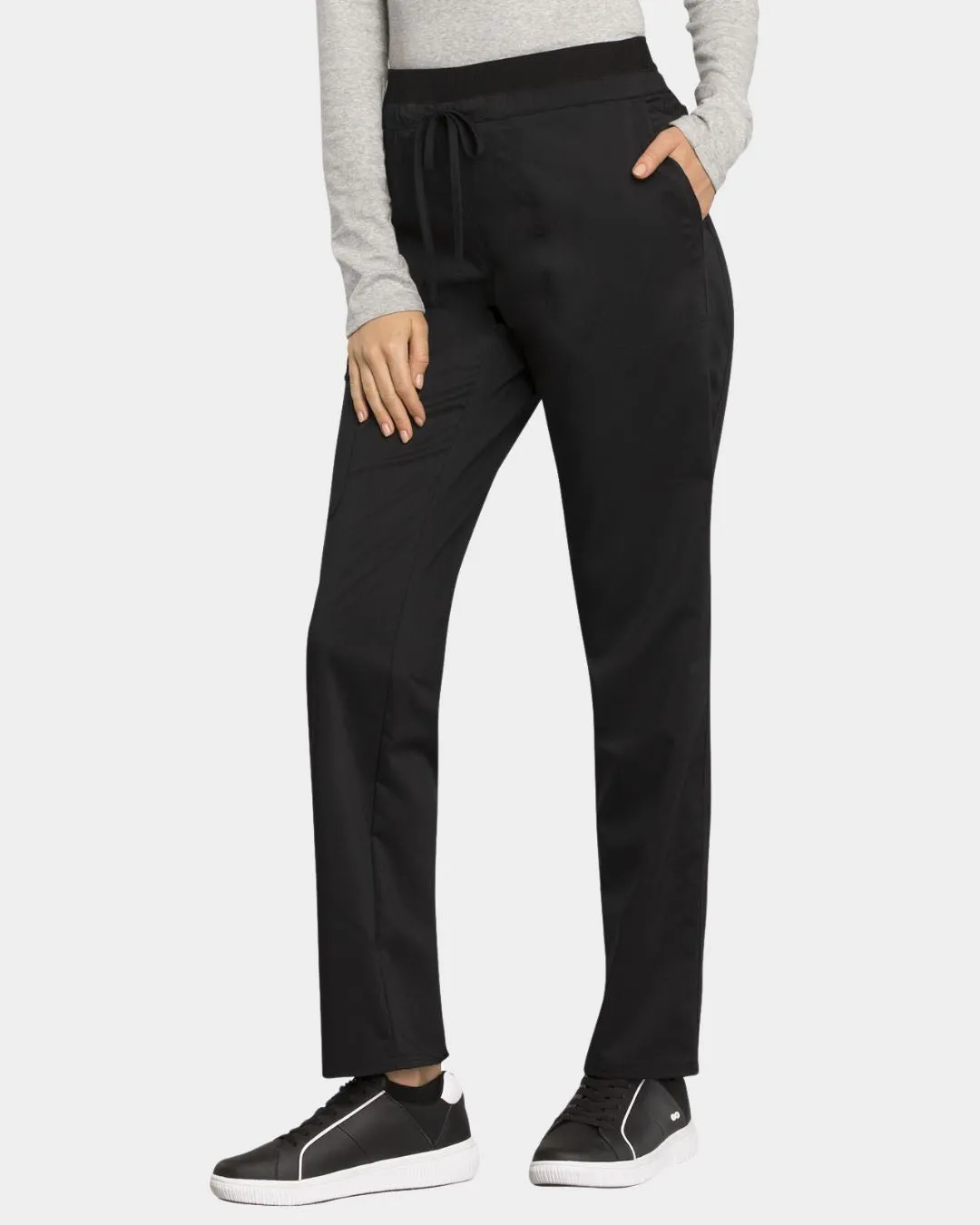 Cherokee Womens Mid Rise Straight Leg Pull-on Pant - WW110