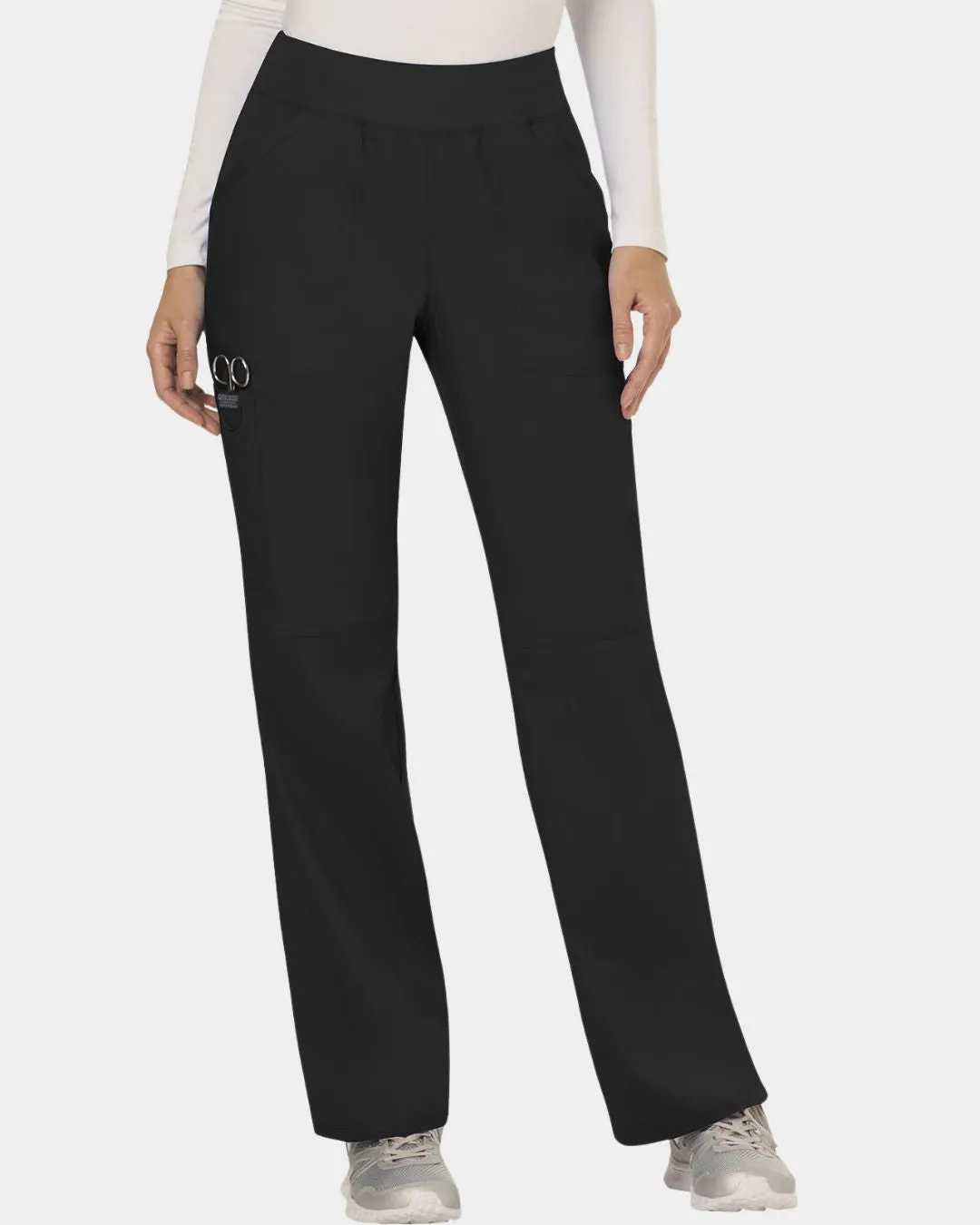 Cherokee Womens Mid Rise Straight Leg Pull-on Pant - WW110
