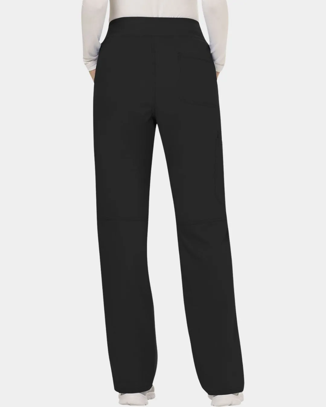 Cherokee Womens Mid Rise Straight Leg Pull-on Pant - WW110