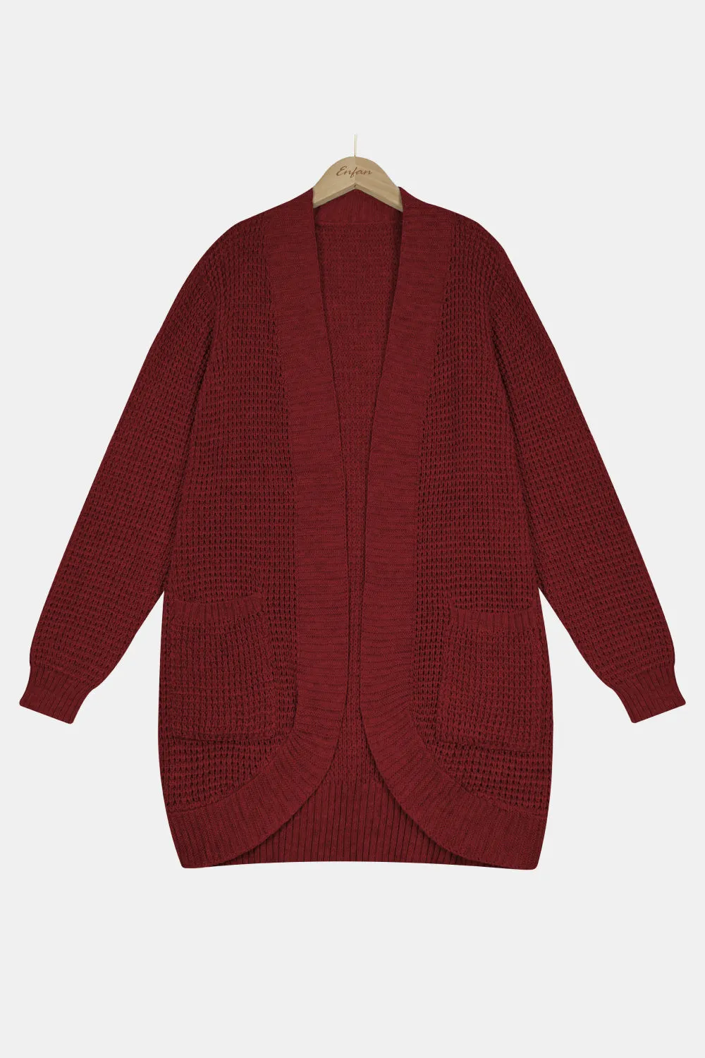 Chunky Knit Longline Cardigan with Pockets