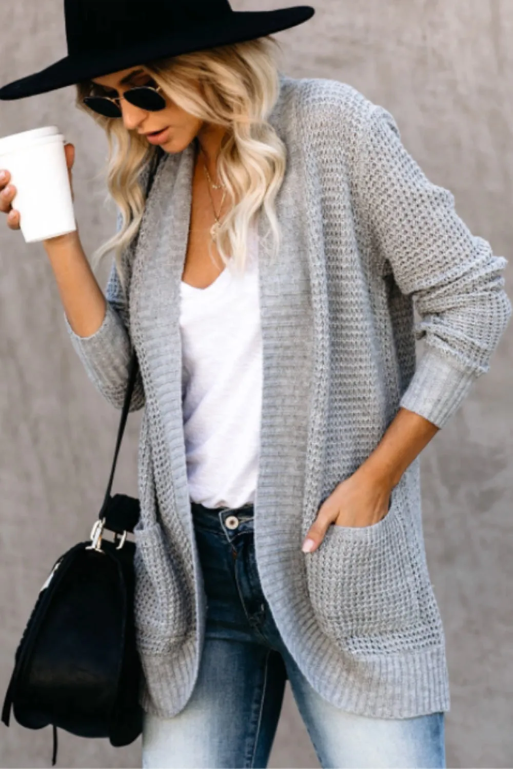 Chunky Knit Longline Cardigan with Pockets