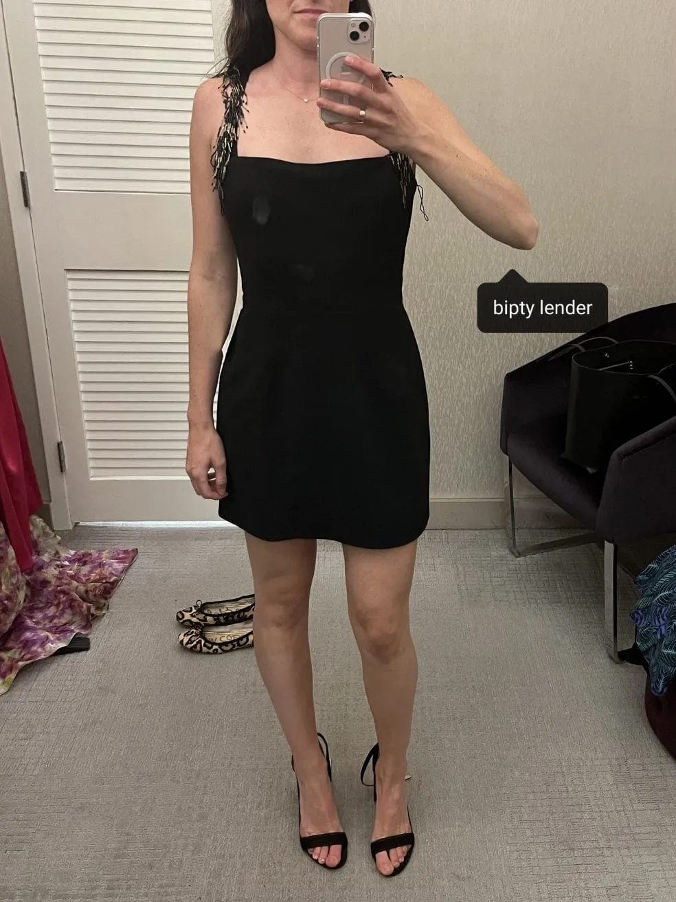 Cleo Beaded Fringe Crepe Cocktail Minidress