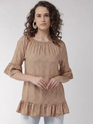Coffee Brown Off Shoulder Top