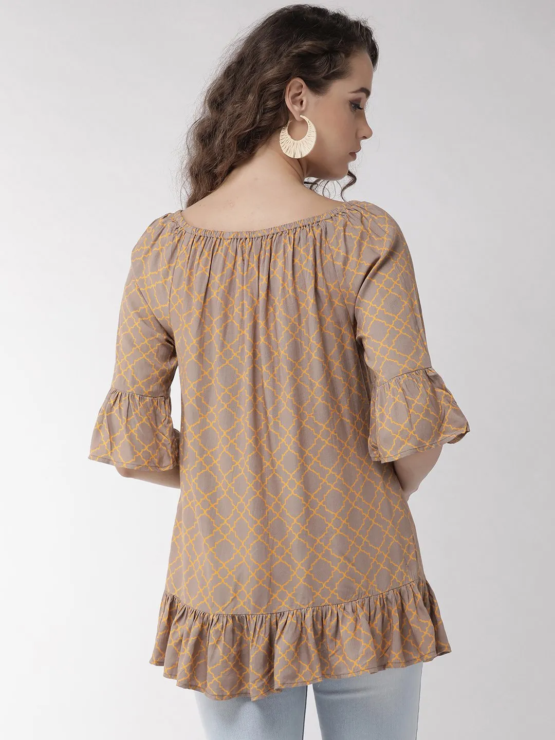 Coffee Brown Off Shoulder Top