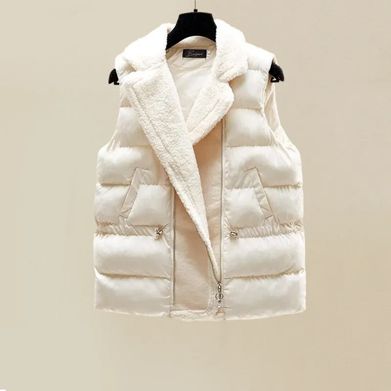 Costume set with cashmere sweater and warm vest