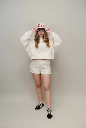 Cream Drop Shoulder Sweatshirt CT7976