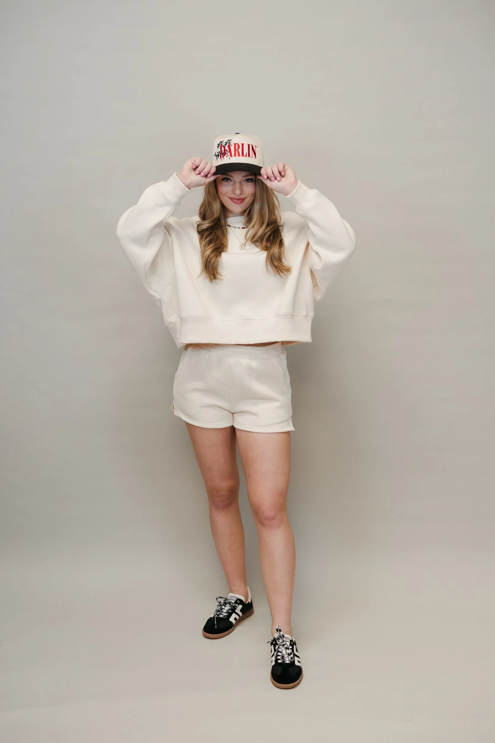 Cream Drop Shoulder Sweatshirt CT7976