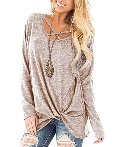Criss Cross V-Neck Sweaters