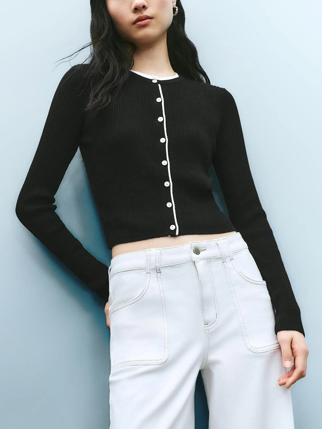 Cropped Knitted Cardigans