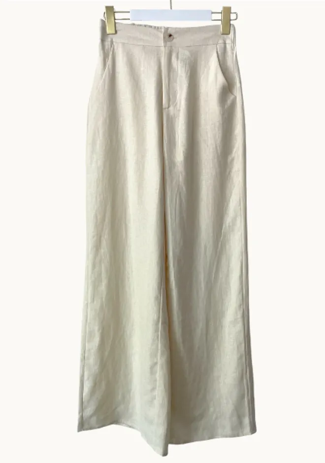 Della Linen Pants - Cream